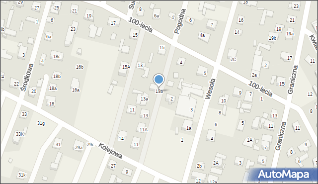 Zagościniec, Pogodna, 13b, mapa Zagościniec