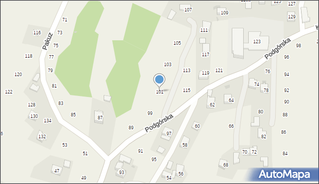 Zakliczyn, Podgórska, 101, mapa Zakliczyn