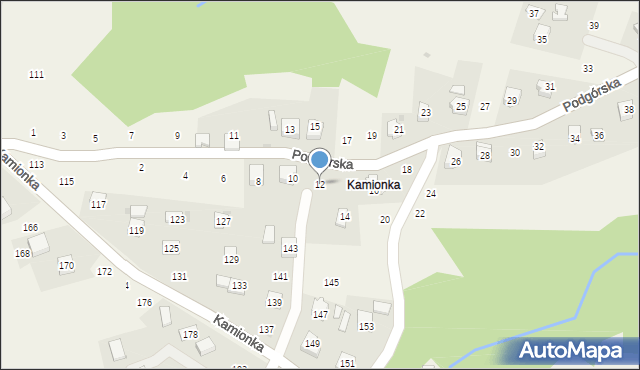 Zakliczyn, Podgórska, 12, mapa Zakliczyn