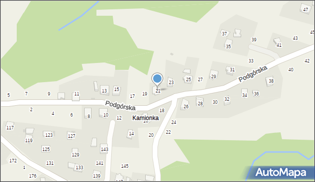 Zakliczyn, Podgórska, 21, mapa Zakliczyn