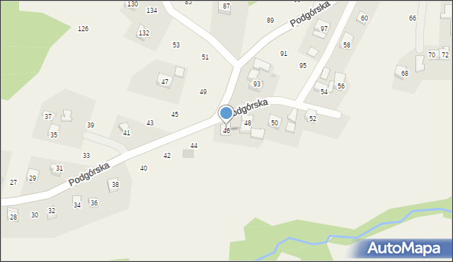 Zakliczyn, Podgórska, 46, mapa Zakliczyn