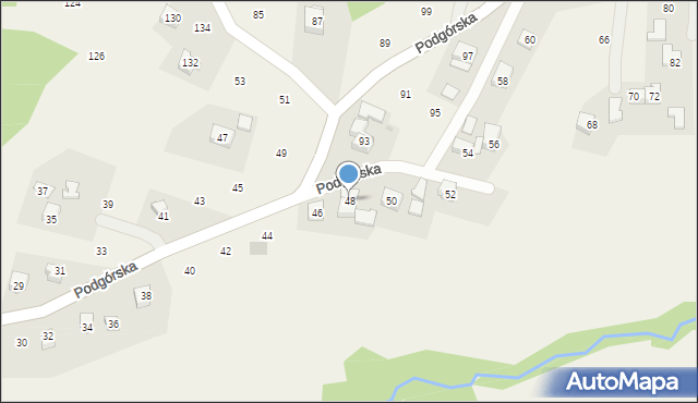 Zakliczyn, Podgórska, 48, mapa Zakliczyn