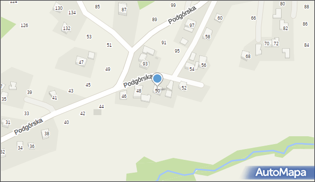 Zakliczyn, Podgórska, 50, mapa Zakliczyn