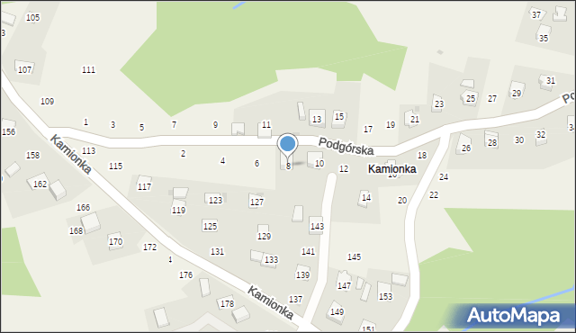 Zakliczyn, Podgórska, 8, mapa Zakliczyn