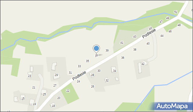 Zakliczyn, Podlesie, 37, mapa Zakliczyn