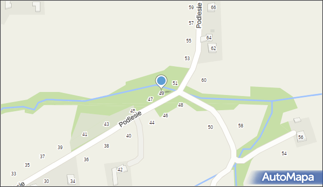 Zakliczyn, Podlesie, 49, mapa Zakliczyn