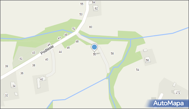 Zakliczyn, Podlesie, 50, mapa Zakliczyn