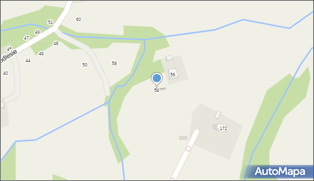 Zakliczyn, Podlesie, 54, mapa Zakliczyn