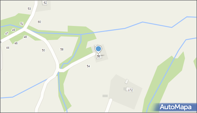 Zakliczyn, Podlesie, 56, mapa Zakliczyn