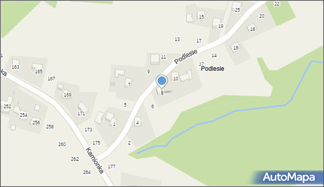 Zakliczyn, Podlesie, 8, mapa Zakliczyn
