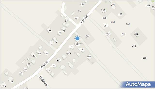 Zalas, Podlas, 182, mapa Zalas