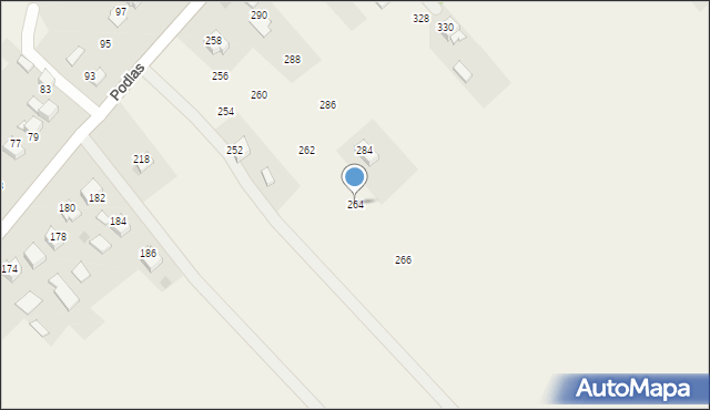 Zalas, Podlas, 264, mapa Zalas