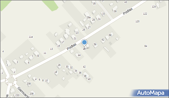 Zalas, Podlas, 48, mapa Zalas