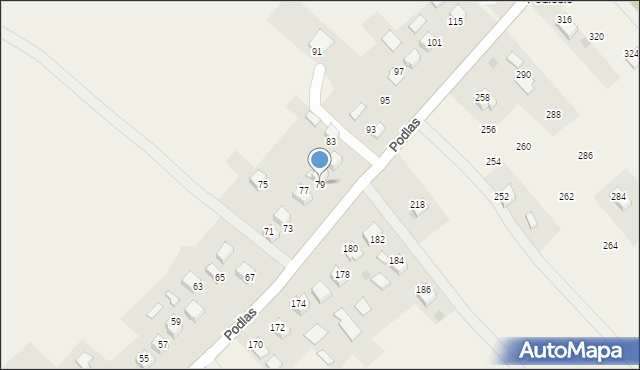 Zalas, Podlas, 79, mapa Zalas