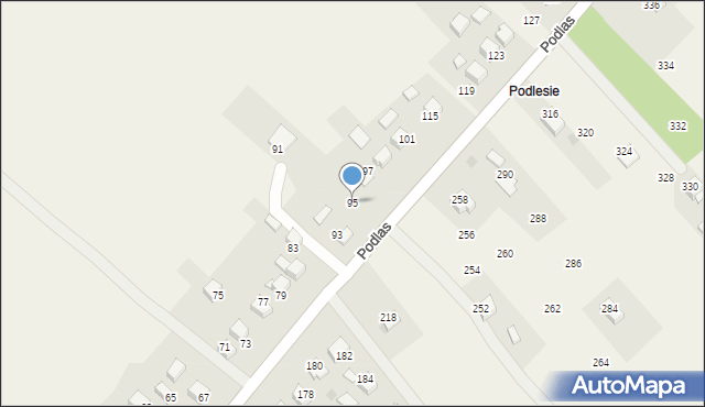 Zalas, Podlas, 95, mapa Zalas