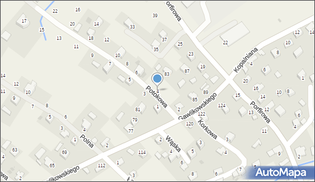 Zalas, Potokowa, 4, mapa Zalas