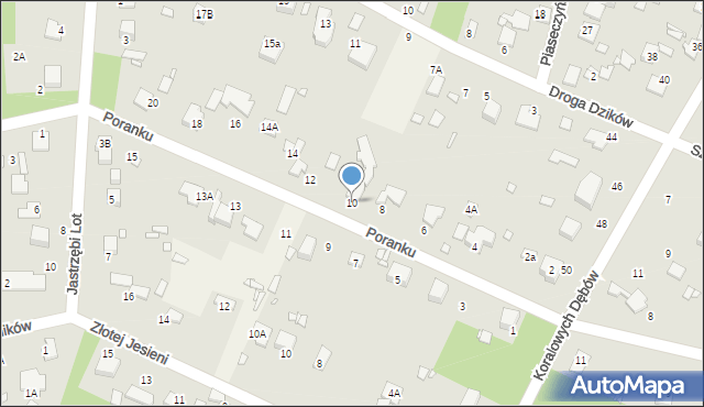 Zalesie Górne, Poranku, 10, mapa Zalesie Górne