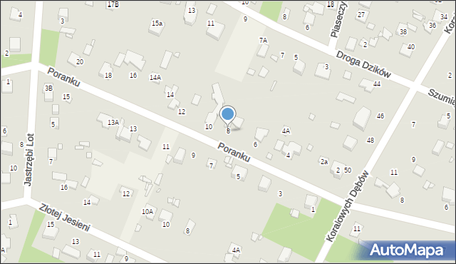 Zalesie Górne, Poranku, 8, mapa Zalesie Górne