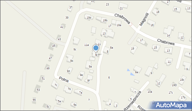 Załom, Polna, 9, mapa Załom