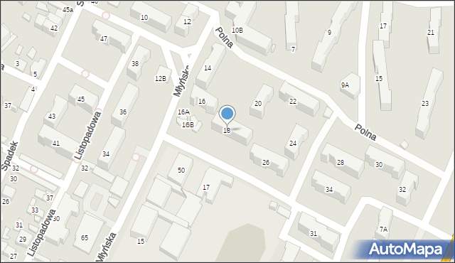 Zamość, Polna, 18, mapa Zamościa