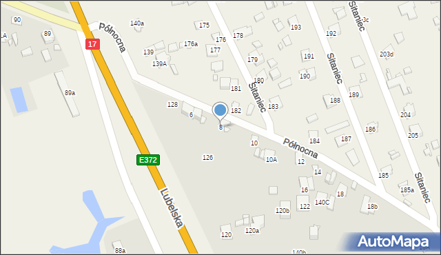 Zamość, Północna, 8, mapa Zamościa