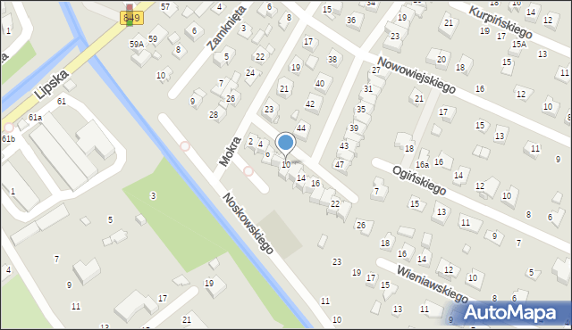 Zamość, Popiełuszki Jerzego, bł. ks., 10, mapa Zamościa