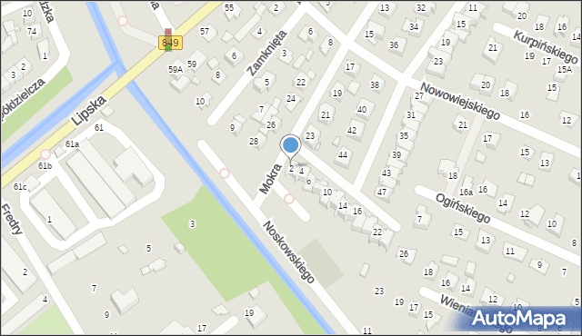 Zamość, Popiełuszki Jerzego, bł. ks., 2, mapa Zamościa