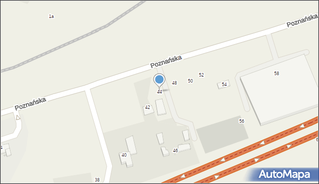 Zamość, Poznańska, 44, mapa Zamościa