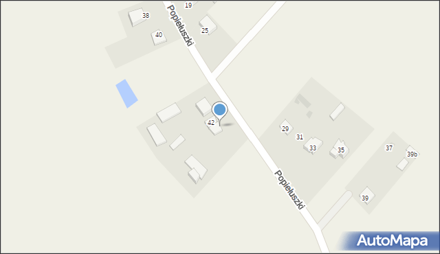 Żanecin, Popiełuszki Jerzego, bł. ks., 44, mapa Żanecin