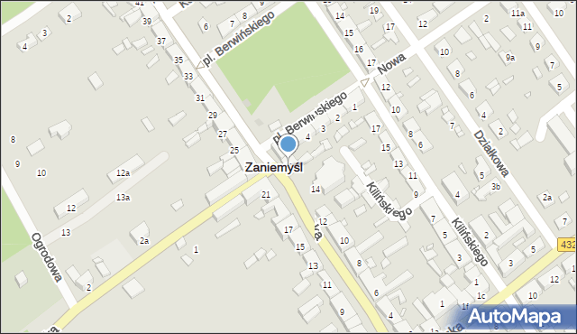 Zaniemyśl, Poznańska, 16, mapa Zaniemyśl