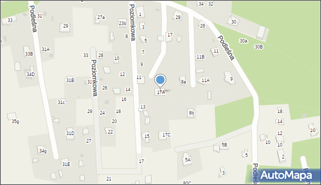 Żarki-Letnisko, Podleśna, 17A, mapa Żarki-Letnisko