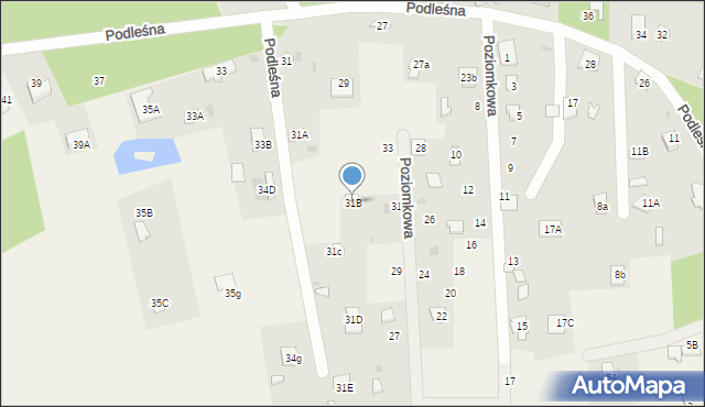 Żarki-Letnisko, Podleśna, 31B, mapa Żarki-Letnisko