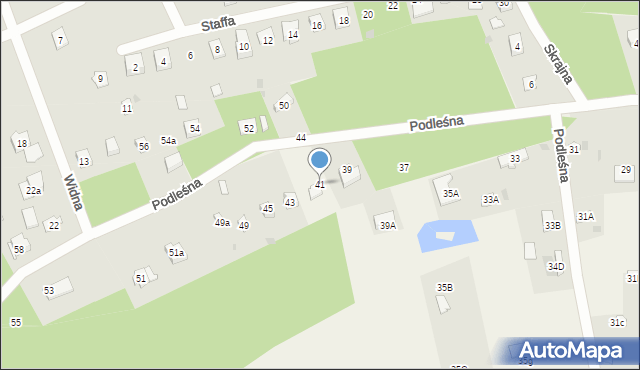 Żarki-Letnisko, Podleśna, 41, mapa Żarki-Letnisko