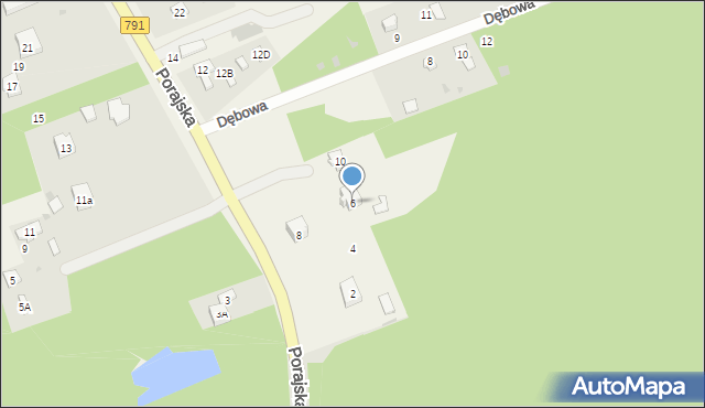 Żarki-Letnisko, Porajska, 6, mapa Żarki-Letnisko