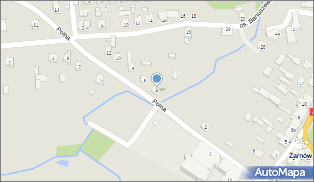 Żarnów, Polna, 4, mapa Żarnów