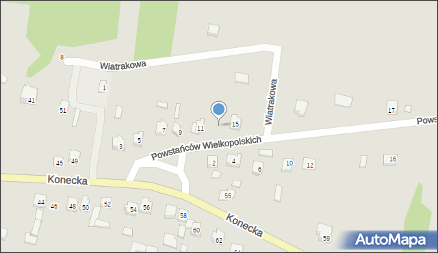 Żarnów, Powstańców Wielkopolskich, 13, mapa Żarnów