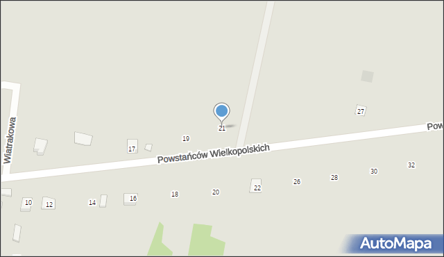 Żarnów, Powstańców Wielkopolskich, 21, mapa Żarnów