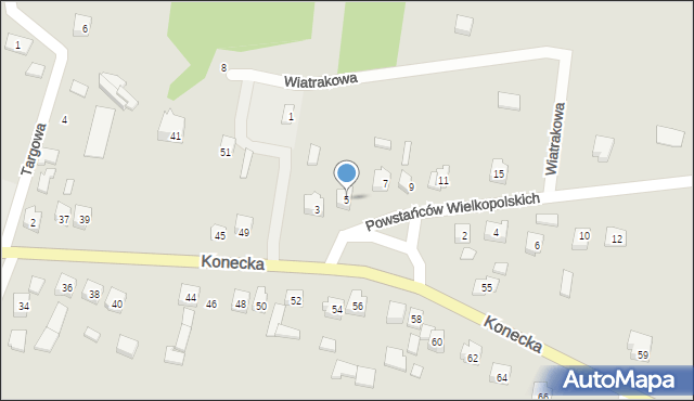 Żarnów, Powstańców Wielkopolskich, 5, mapa Żarnów