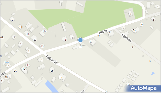 Żarnowska, Polna, 11, mapa Żarnowska