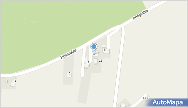 Zarzecze, Podgroble, 10, mapa Zarzecze