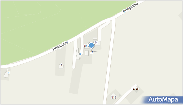 Zarzecze, Podgroble, 12, mapa Zarzecze