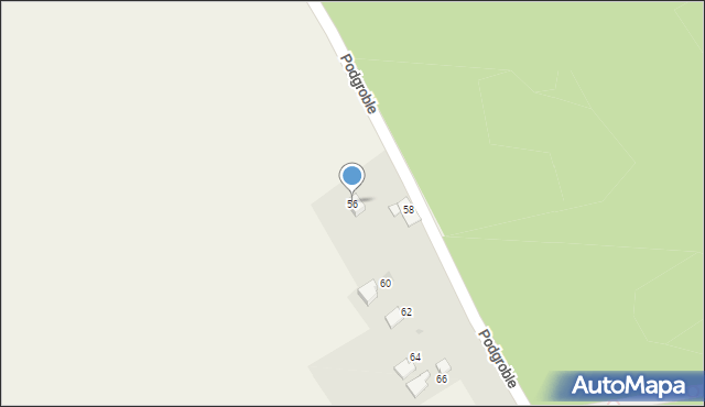 Zarzecze, Podgroble, 56, mapa Zarzecze