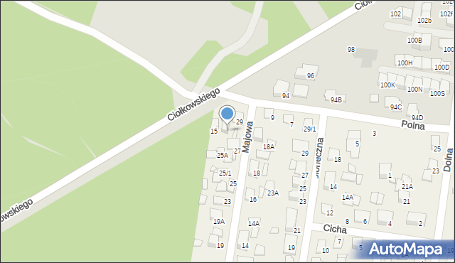 Zaścianki, Polna, 11A, mapa Zaścianki