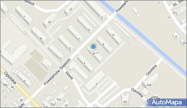 Zawadzkie, Powstańców Śląskich, 6, mapa Zawadzkie