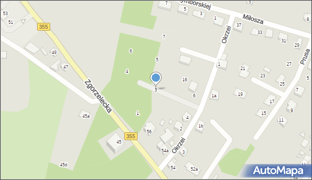 Zawidów, Polna, 3, mapa Zawidów