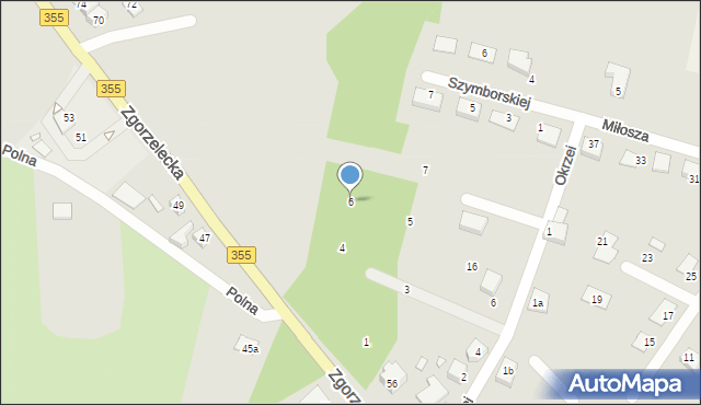 Zawidów, Polna, 6, mapa Zawidów