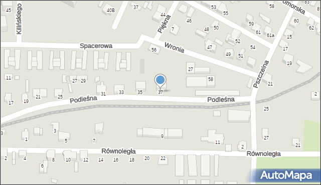 Zawiercie, Podleśna, 37, mapa Zawiercie