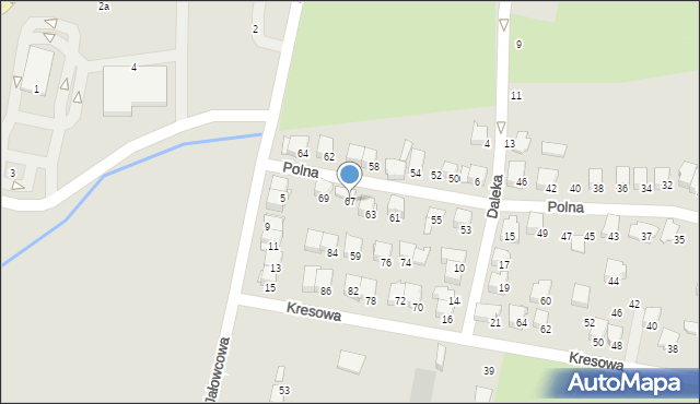 Zawiercie, Polna, 67, mapa Zawiercie
