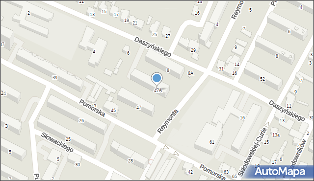 Zawiercie, Pomorska, 47A, mapa Zawiercie