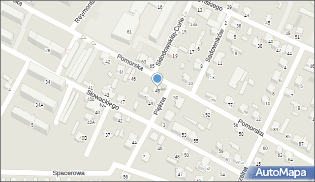 Zawiercie, Pomorska, 48, mapa Zawiercie